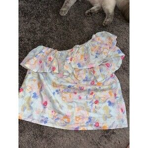 Something navy floral top